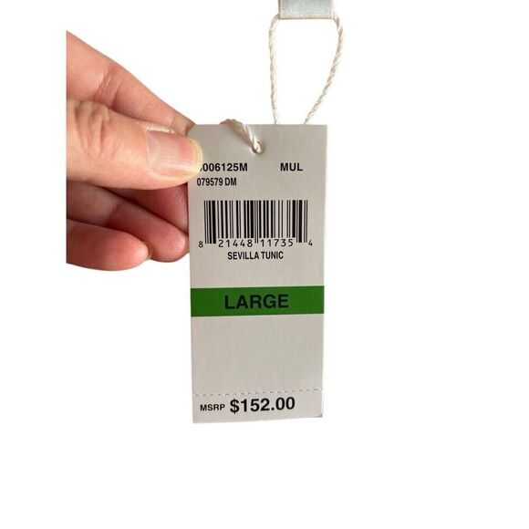 NWT $152 Trina Turk Sevilla Floral Swim Jersey Swimsuit Cover Up Tunic Dress L - Picture 9 of 16